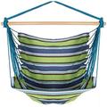 Inspired Home Living Large Deluxe Brazilian Hammock Chair KIT- Hanging Rope Swing - 2 45x45cm Pillows - Storage Bag - Steel Eye Hook - No Hammock Stand Required