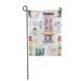 SIDONKU Cute Watercolor City with Lovely Houses and Restaurants Window with Open Garden Flag Decorative Flag House Banner 28x40 inch