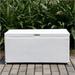 Bowery Hill Wicker Patio Storage Deck Box in White