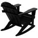 Polytrends Laguna Adirondack Eco-Friendly Poly All-weather Outdoor Rocking Chair Black