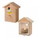 Prettyui DIY House Bird Box Wooden Bird House Creative Wall-mounted Outdoor Bird Nest Birdhouse Wooden Box Bird House