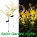 ODOMY 2pcs Solar Garden Lights Outdoor Solar Light Stakes Garden Flowers Lights Decorative Stake Light for Patio Yard Pathway Party Garden Decoration