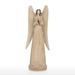 Tooarts Angel Statue Serene and Peaceful Angel Resin Art Sculpture Home Decoration Piano Decor Imitate Woodgrain Carving Christmas Gift 14.5 inches