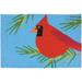 Cardinal Perched in Pine Jellybean Accent Washable Rug 20 x 30 JB-SFG008