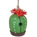 Wild Woolies DZI484075000 Handmade & Fair Trade Felt Birdhouse - Cactus