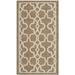 SAFAVIEH Courtyard Carlos Traditional Indoor/Outdoor Area Rug 2 7 x 5 Mocha/Beige