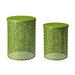 Glitzhome Decorative Garden Stool Set of 2 Multi-functional Metal Planter Stand or Accent Table or Side Table