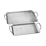 Outset Stainless Steel Grill Topper Grid Set of 2 11 x 7-inch