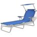 Dcenta Sun Lounger with Canopy Steel Blue