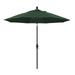 California Umbrella 9 Ft. Octagonal Aluminum Collar Tilt Patio Umbrella W/ Crank Lift & Aluminum Ribs - Bronze Frame / Olefin Hunter Green Canopy