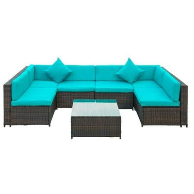 Shop Now For The 7 Pcs Garden Corner Sofa Table Rattan Outdoor Furniture Set Adjustable Waterproof Patio Couch Desk Accuweather Shop