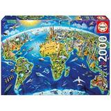 educa children s 2000 world landmarks globe puzzle