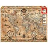 EDUCA BORRAS PUZZLE Antique World Map 1000 Piece Puzzle