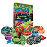 national geographic mega slime kit & putty lab - 4 types of amazing slime for girls & boys plus 4 types of putty including magnetic putty fluffy slime & glow-in-the-dark putty