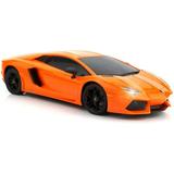 QUN FENG RC Car 1:18 Compatible with Lamborghini Aventador Radio Remote Control Cars Electric Car Sport Racing Hobby Toy Car Grade Licensed Model Vehicle for Kids Boys and Girls Best Gift (Orange)
