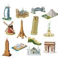 Yesbay 3D World Jigsaw Puzzle World Construction Model Kit DIY Craft Educational Toy DIY Puzzle Toy 06(ST.BASil s Cathedral) 06(ST.BASil s Cathedral)