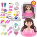 CreativeArrowy Kids Dolls Styling Head Makeup Comb Hair Toy Doll Set Pretend Play Princess Dressing Play Toys For Little Girls Makeup Learning Ideal Present