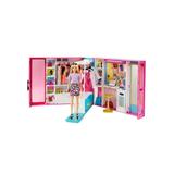 Barbie Dream Closet with Blonde Barbie Doll & 25+ Pieces Toy Closet Expands to 2+ ft Wide & Features 10+ Storage Areas Full-Length Mirror Customizable Desk Space and Rotating Clothes Rack