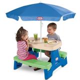 Little Tikes Easy Store Jr. Picnic Table with Umbrella. Play table up to 4 kids. Junior Size