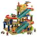 KidKraft Wash N Go Wooden Car Garage Playset with 19 Accessories and Moving Elevator