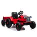 ENYOPRO Electric 6 Wheels Kids Toys Kids Ride-on Tractor with Trailer 12V Car w/ Parental Remote Control Safety Belt MP3 Player Headlight Motorized Truck for Boys Girls