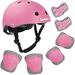 LEDIVO Kids Adjustable Helmet, with Sports Protective Gear Set Knee Elbow Wrist Pads for Toddler Age 3-8 Boys Girls, Bike Skateboard Hoverboard Scooter Rollerblading Helmet Set
