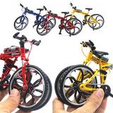 Shulemin 1/10 Scale Simulation Alloy Mini MTB Racing Bike Model Kids Toy Decoration Gift Red