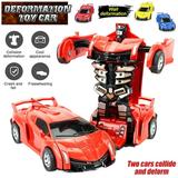 Amerteer Trading Robot Car Transforming Robot Toys 2 in 1 Button Deformation Vehicle Robot Car Transforming Robot Car for 4 5 6 7 8 Toddler Infant Kids Boys Girls Christmas Birthday Gifts