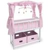 Badger Basket Canopy Doll Crib with Baskets Bedding & Mobile (fits American Girl dolls)