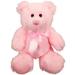 Anico Plush Teddy Bear Stuffed Animal Bright Pink 8 Inches Tall