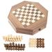 Trademark Games Octagonal Chess and Checkers Set