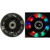 LED Inline Wheels 64mm 82a Skate Rollerblade Ripstik Luggage Light Up 2-Pack w/ Bearings