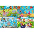 Wrvxzio Wooden Jigsaw Puzzles For Kids Age 3-5 Year Old 30 Piece Colorful Wooden Puzzles For Toddler Children Learning Educational Puzzles Toys For Boys And Girls (4 Puzzles) Puzzles