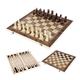Willstar 3 in 1 Chess Set Folding Chess Set Wooden Chess Checkers Backgammon Set Portable Travel Chess Board Games