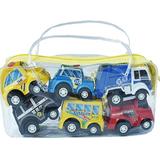 Pull Back Vehicles 6 Pack Mini Assorted Construction Vehicles & Race Car Toy Vehicles Truck Mini Car Toy for Kids Todd