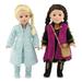 Emily Rose 18 Inch Doll Clothes Princess Elsa and Anna Frozen 2 Inspired 11 PC Doll Outfit Set | 18 Inch Doll Clothes for Journey Girls and Similar Dolls