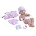 La Newborn Nursery 8 Piece Layette Baby Doll Gift Set Featuring 14 Lifelike Original Newborn Doll Pink