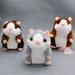 Shulemin Plush Talking Hamster Mouse Record Chat Toy for Kids Brown