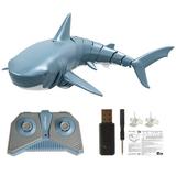 Dcenta Mini RC Shark Remote Control Toy Swim Toy Underwater RC Boat Electric Racing Boat Spoof Toy Pool