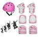 NK SUPPORT Kids Bike Helmet, Adjustable Helmet for 3-8 Years Old Boys Girls Sports Protective Gear Set Knee Elbow Pads and Wrist Guards for Cycling Skateboard Scooter Skating