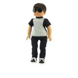 Gray and Black Shirt and Pants Set For 18 Inch Dolls