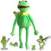 Kermit Frog Puppet with 50 Pcs Kermit The Frog Stickers - Hand Kermit Puppet Soft Stuffed Plush Toy The Puppet Movie Show Kermit The Frog Puppet Doll for Role Play - 24 Inches Green