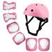 Ogotol Kids Protective Gear Set Toddler Bike Helmet for 3-8 Years Boys Girls Adjustable Helmet Kids Knee Elbow Pads Wrist Guards Pads for Skateboard Cycling Scooter Rollerblading (Pink)