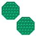 Sadie Pop Pop Bubble Fidget Sensory Toy Special Needs Stress Reliever Blocks - Anti Anxiety Fidget Bubble Toys Pop Push Fidget Autism Stress Relief - Silicone Stress Reliever Toy (2 Green)