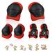 Kids Protective Gear Set Knee Pads for Kids 3-14 Years Toddler Knee and Elbow Pads with Wrist Guards 3 in 1 for Skating Cycling Bike Rollerblading Scooter-RED