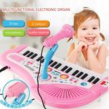 Prettyui Children Piano Keyboard Toy 31-key Multifunctional Electronic Toys With Microphone