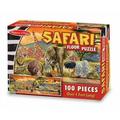 safari: 100-piece floor puzzle + free melissa & doug scratch art mini-pad bundle [28738]