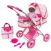 Lissi Deluxe Doll Pram with 13 African American Baby Doll - Includes Diaper Bag & Accessories