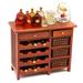 MageCrux 1PC 1:12 Dollhouse Simulation Model Mini Mahogany Wine Cabinetfurniture Display