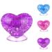 Yesbay 3D Crystal Love Heart Puzzle Jigsaw Model Blocks Gadget Children DIY IQ Toy 3D Crystal Love Heart Puzzle Blue Blue